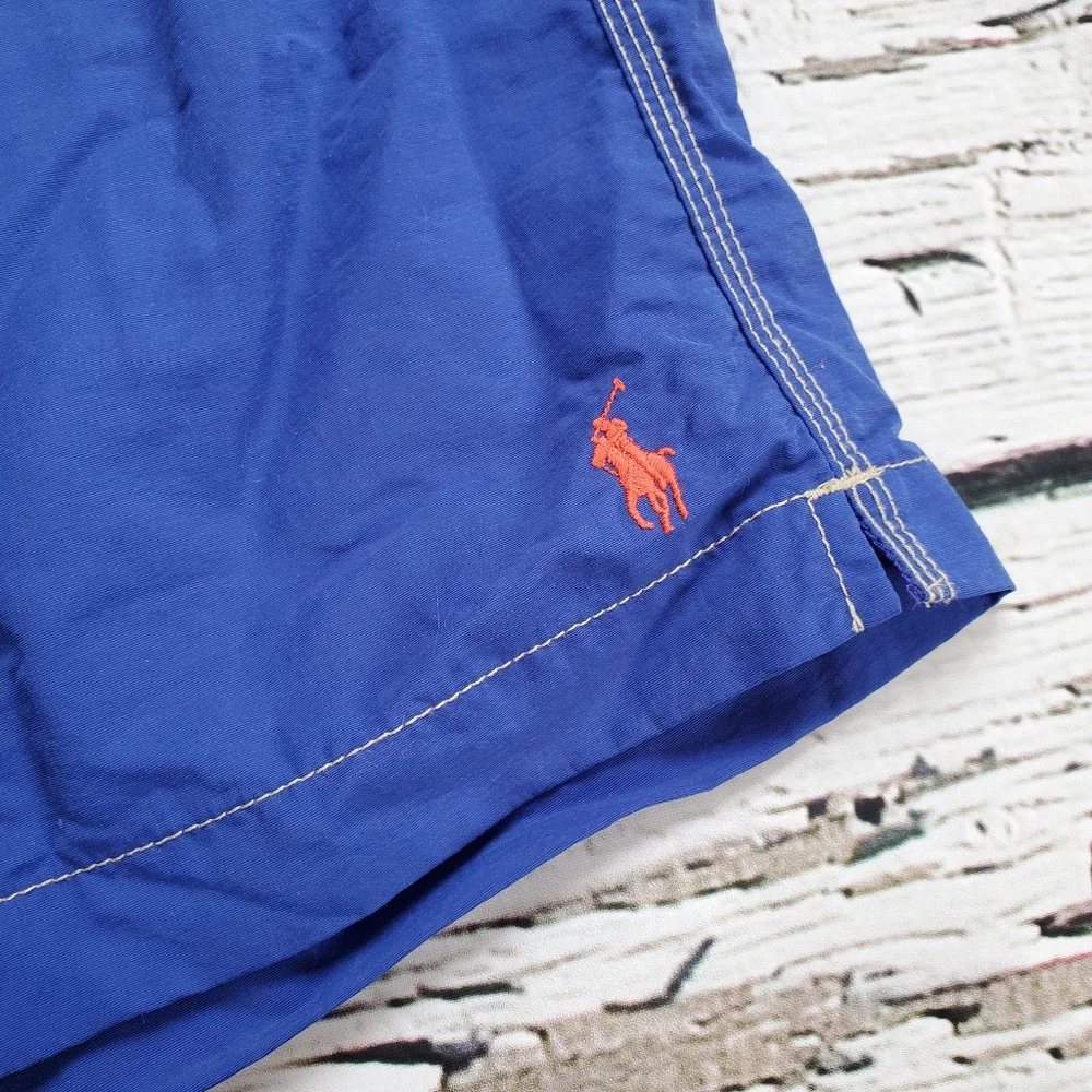 Polo Ralph Lauren Men's Navy Blue Cargo Swim Board Shorts - Size Large - 8